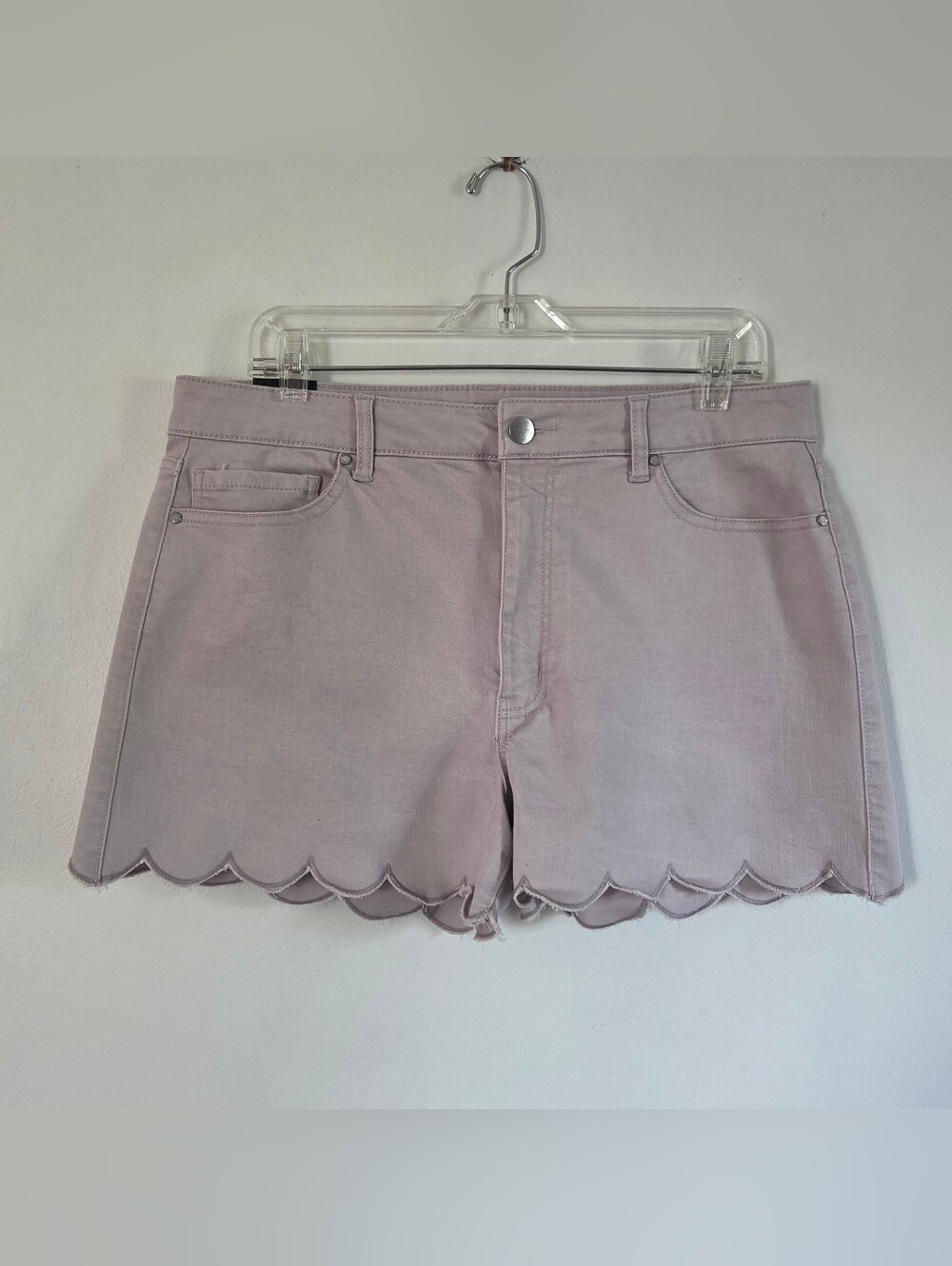 New Tinsel Scalloped Jean Shorts